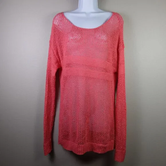 American Eagle Pink Knit Top Cover Up Size XL - Picture 2 of 8